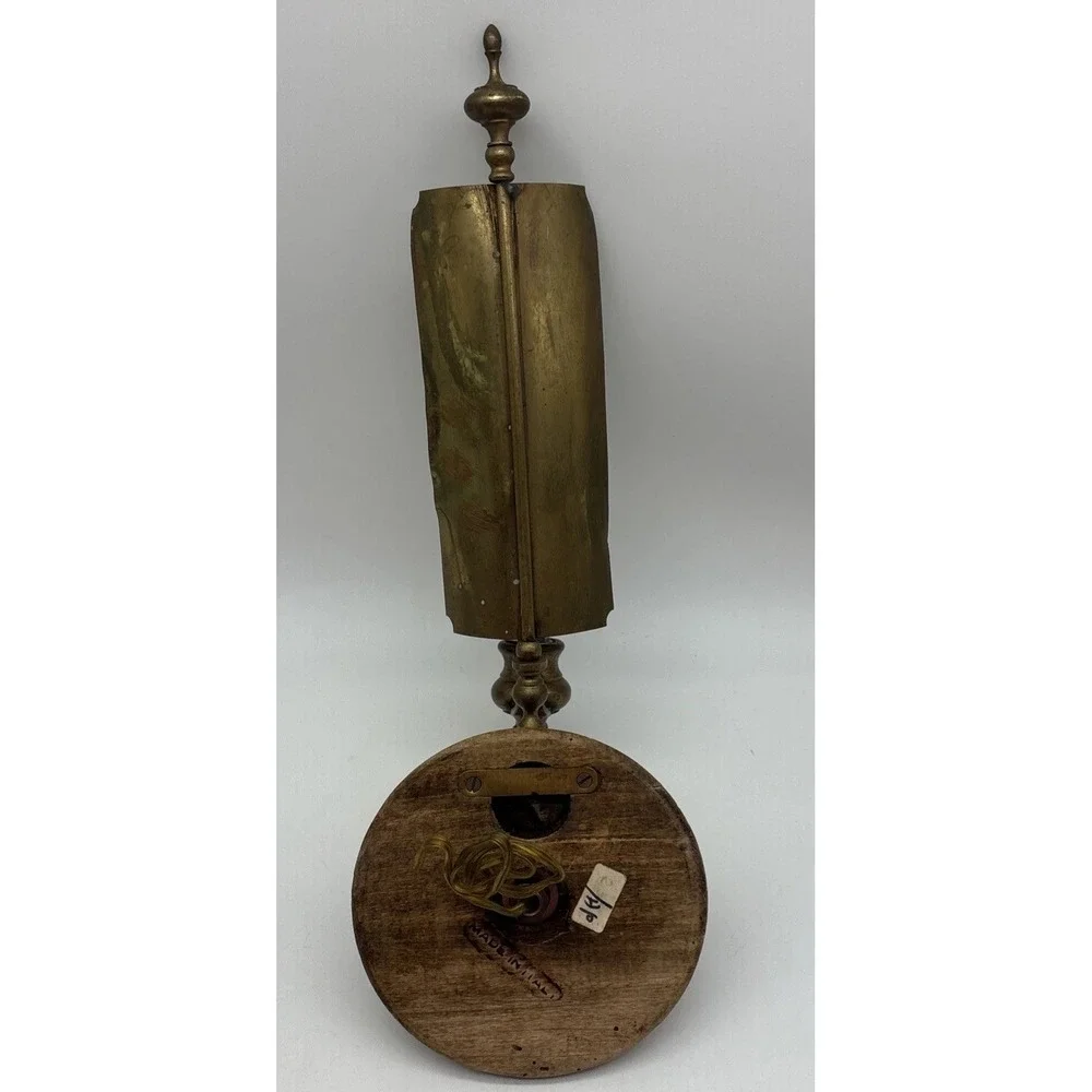 vintage brass wall sconce with a backplate italy Electric